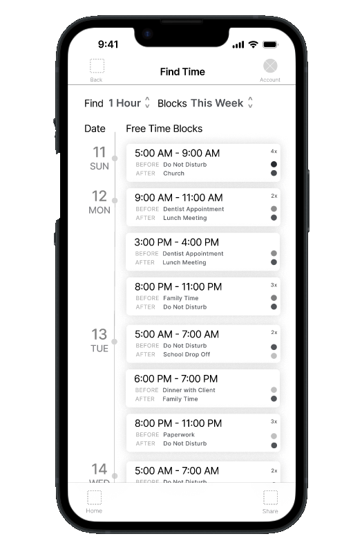 Schedule Squared mobile app sales website shown on desktop, tablet, and mobile devices